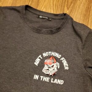 Georgia Bulldogs Shirt Women Large Gray Ain't Nothing Finer In The Land Chictino